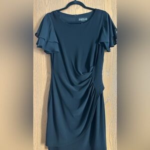 Jessica Howard Dark Blue Ruffle Sleeve Mini Dress